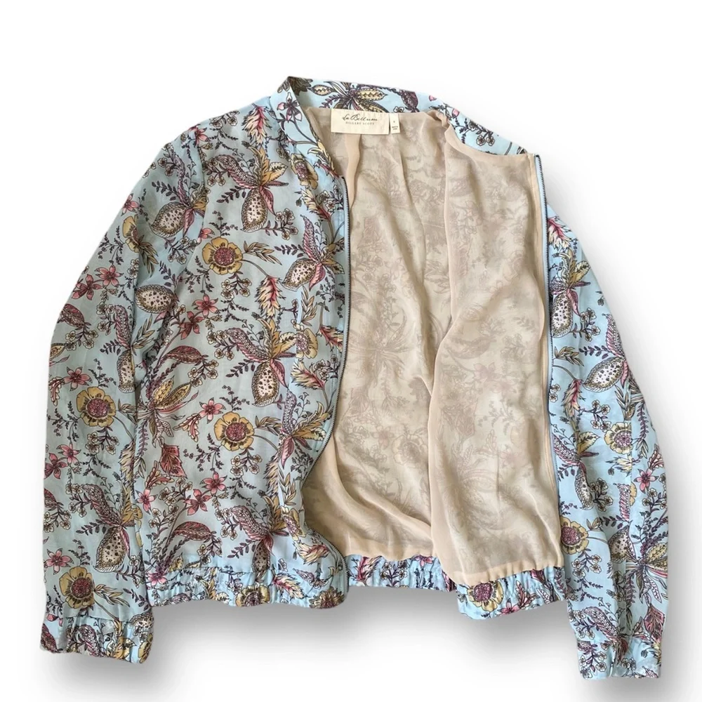 La Bellum Hillary Scott Floral Zip Up Vintage Jacket - Picture 3 of 7